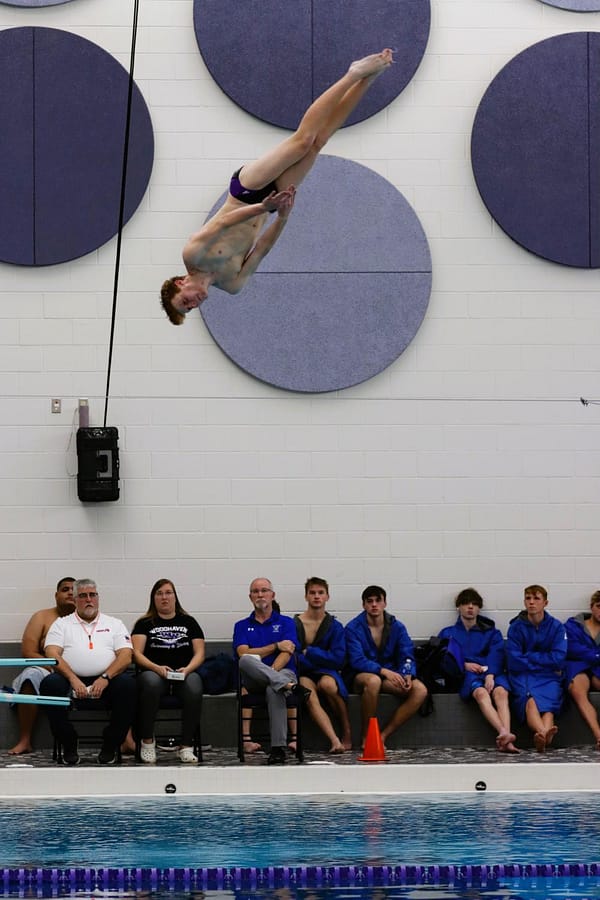 John Martin swept the board in diving at the Warrior Classic.