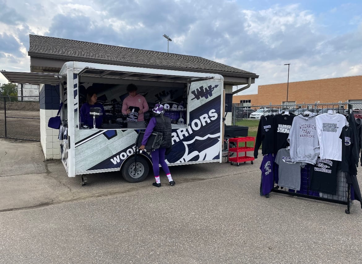 The Warrior Trade hosts a pop-up shop at a football game