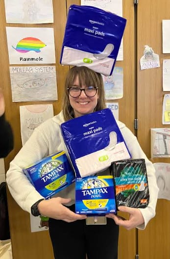 Mrs. G is thrilled with a collection of hygiene products 
